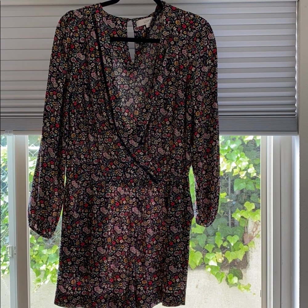 LOFT floral long sleeve romper!